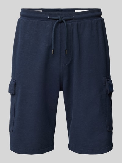 s.Oliver RED LABEL Regular fit sweatshorts met cargozakken Marineblauw - 2