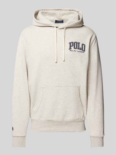 Polo Ralph Lauren Hoodie mit Känguru-Tasche Hellgrau 2