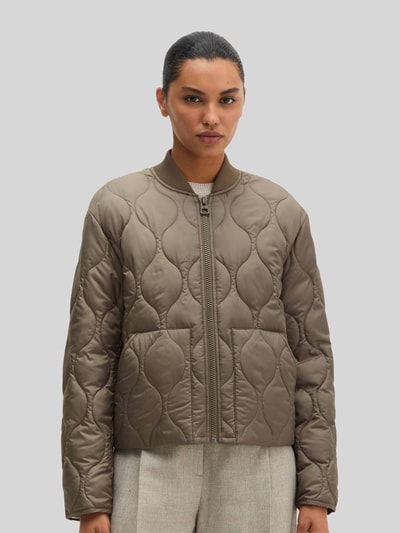 Marc O'Polo Relaxed Fit Bomberjacke mit gesteppter Struktur Taupe 4