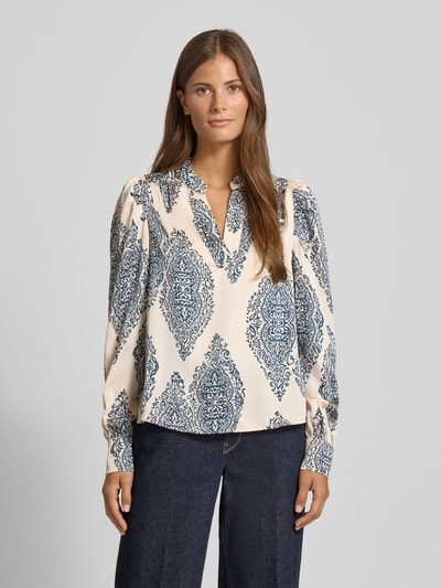 Neo Noir Regular Fit Bluse mit Tunikakragen Modell 'Rosslyn' Weiss 4