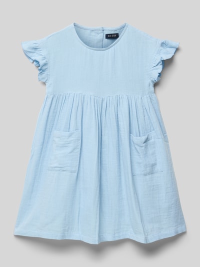 Blue Seven Jurk met steekzakken en knoopsluiting aan de achterkant Bleu - 1