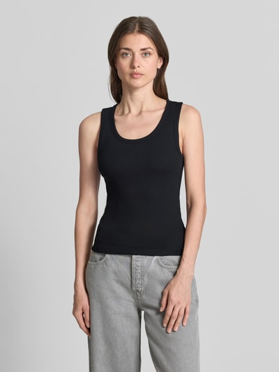 VERO MODA Slim Fit Top aus Baumwoll-Mix Modell 'CHLOE' Black 4