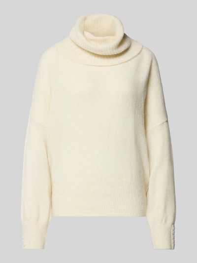 ICHI Regular Fit Strickpullover mit Alpaka-Anteil Modell 'IHKAMARA' Weiss 2