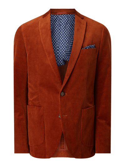 MC NEAL Slim fit colbert met 2 knopen van corduroy Terracotta - 2