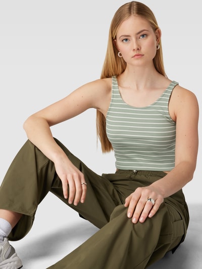 Only Crop Top mit Streifenmuster Modell 'NESSA' Mint 3