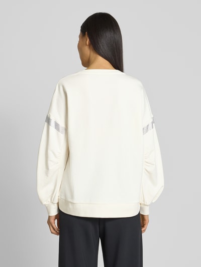 LIU JO SPORT Sweatshirt mit Strasssteinbesatz Offwhite 5