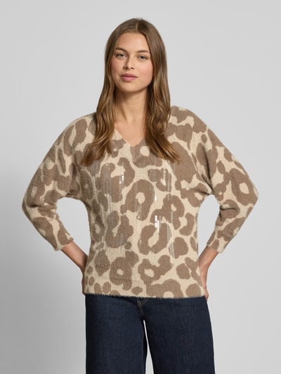 Betty Barclay Strickpullover mit 3/4-Ärmel Taupe 4