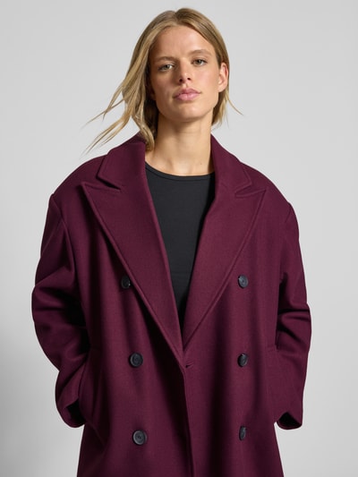 Only Trencz o kroju regular fit z klapami zamkniętymi model ‘BLAKE LIFE’ Bordowy 3