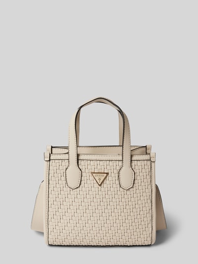 Guess Mini tote bag met labeldetails, model 'SILVANA' Ecru - 2