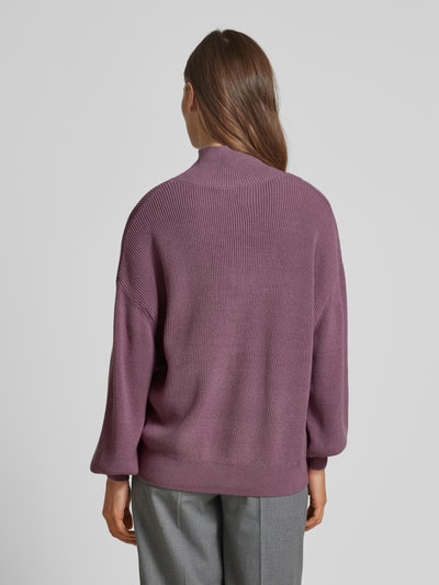 MSCH Copenhagen Gebreide pullover met opstaande kraag, model 'Magnea Rachelle' Prune - 5