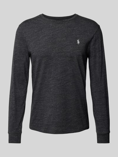 Polo Ralph Lauren Regular Fit Longsleeve mit Label-Stitching Anthrazit Melange 1