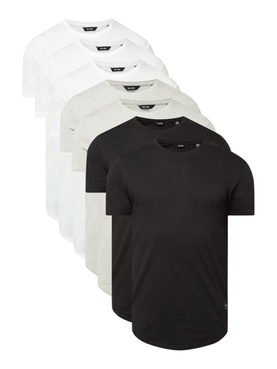 Only & Sons T-shirt in een set van 7 stuks, model 'Matt' Wit - 2