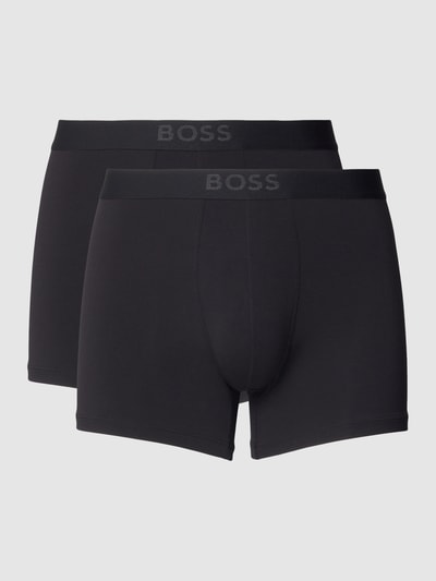 BOSS Boxershort met logo in band in een set van 2 stuks, model 'UltraSoft' Zwart - 2