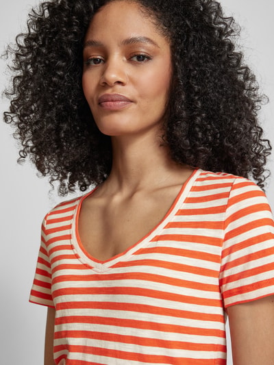 Marc O'Polo T-shirt met streepmotief Oranje - 3