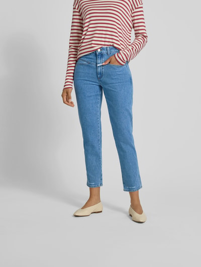 Closed Slim Fit Jeans mit Ziernähten Jeansblau 4