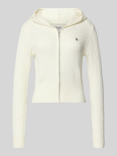 GUESS Jeans Gebreid jack met wol en zijde Ecru - 2