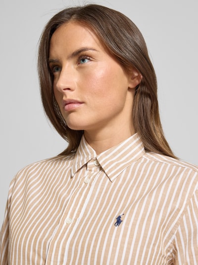 Polo Ralph Lauren Regular Fit Hemdbluse aus Baumwoll-Leinen-Mix Beige 3