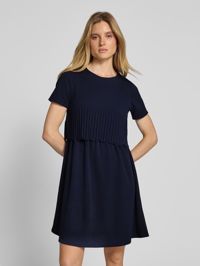 GUIDO MARIA KRETSCHMER WOMAN Knielanges Kleid mit Strukturmuster Modell 'Lilian' Dunkelblau 4