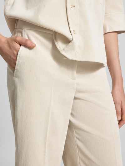 OPUS Straight leg broek met steekzakken, model 'Misha lane' Zand - 3