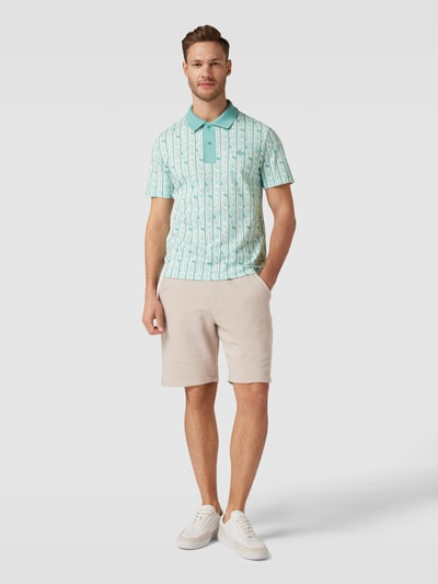 Lacoste Poloshirt mit Allover-Muster Mint 1