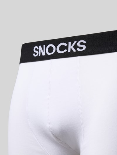 Snocks Slim Fit Boxershorts mit Logo-Detail im 2er-Pack Weiss 2
