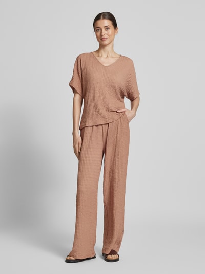 B.Young Broek met paspelzakken, model 'UMMI' Roestrood - 1