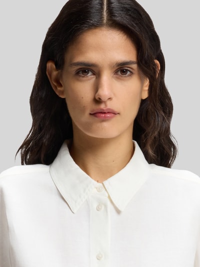 BOSS Orange Regular Fit Bluse aus Leinen-Viskose-Mix Modell 'BISENAS' Offwhite 3
