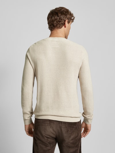 Jack & Jones Premium Sweter z dzianiny z prążkowanymi wykończeniami model ‘LUCAS’ Złamany biały 5