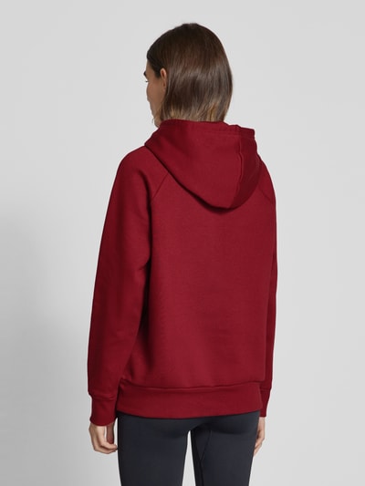 Under Armour Hoodie met logostitching, model 'Rival' Bordeaux - 5