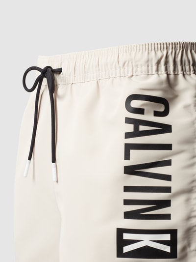 Calvin Klein Underwear Spodenki kąpielowe z nadrukiem z logo Beżowy 2