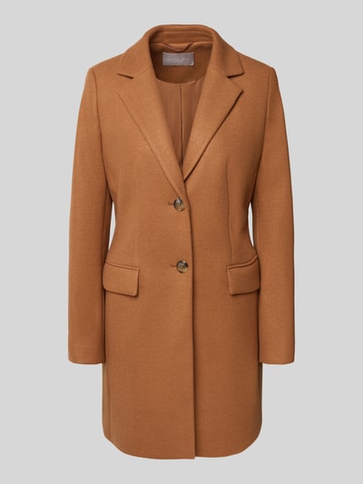 Christian Berg Woman Selection Mantel mit Reverskragen und Pattentaschen Hellbraun 2