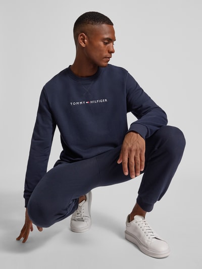 Tommy Hilfiger Bluza o kroju regular fit z mieszanki bawełny Granatowy 3