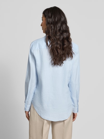 Tommy Hilfiger Regular Fit Hemdbluse aus reinem Leinen Hellblau 5