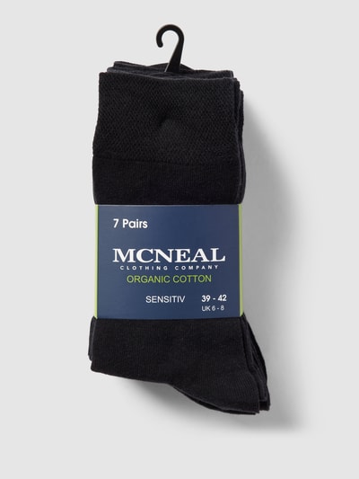 MCNEAL Socken mit elastischen Rippenbündchen 7er-Pack Black 3