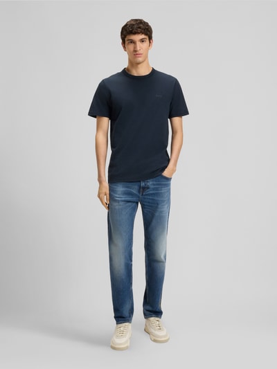 BOSS Orange damski t-shirt o kroju regular fit z czystej bawełny model 'TEGOOD' Granatowy 1