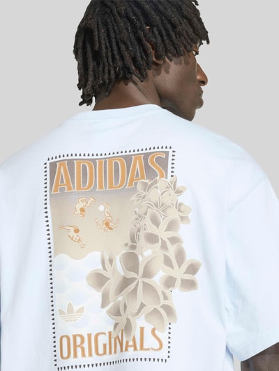 adidas Originals Loose Fit T-Shirt aus reiner Baumwolle Hellblau 3