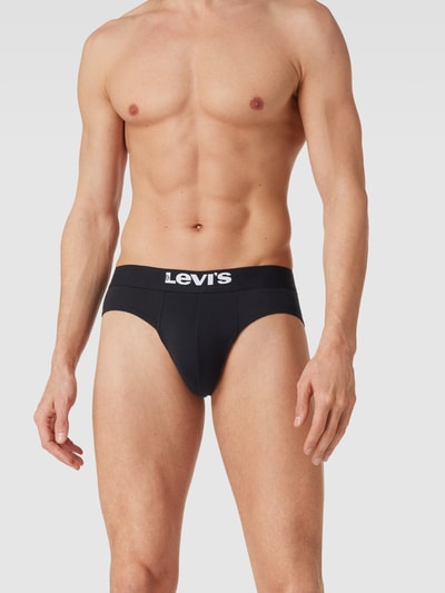Levi's® Slip met labeldetail, model 'SOLID BASIC' Zwart - 1