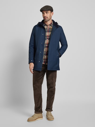 Barbour Functioneel jack met ritsvakken, model 'CHELSEA MAC' Marineblauw - 1