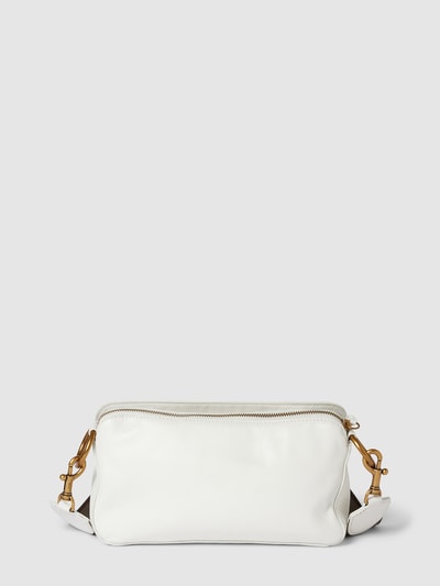 LIEBESKIND BERLIN Crossbody Bag aus echtem Leder mit Label-Print Modell 'CLARICE' Weiss 5