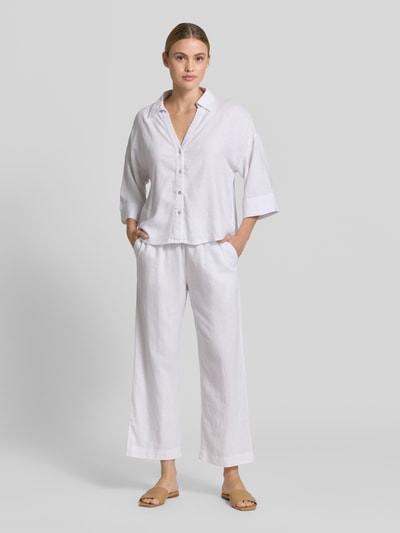 FREE/QUENT Boxy Fit Bluse mit V-Ausschnitt Modell 'Lava' Offwhite 1