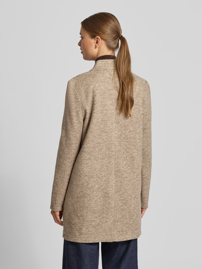 Vero Moda Regular Fit Longblazer in melierter Optik Modell 'BRUSHEDKATRINE' Beige Melange 5