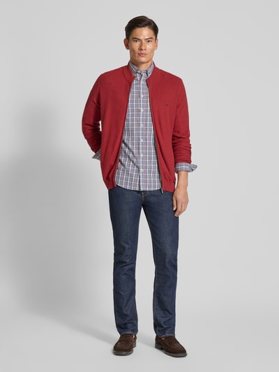 Fynch-Hatton Regular fit vrijetijdsoverhemd met button-downkraag Bordeaux - 1