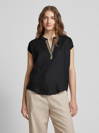 Emily Van den Bergh Blouseshirt met V-hals Zwart - 4