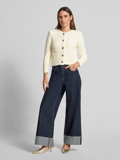 Bash Gebreid jack met structuurmotief, model 'GASPARD' Ecru - 1