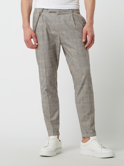 Cinque Korte pantalon met linnen, model 'Cisand' Zand - 4