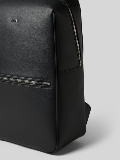 BOSS Rugzak van echt runderleer, model 'DAXTER' Zwart - 3