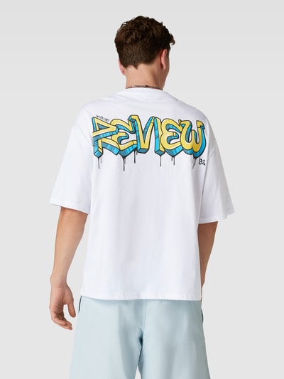 REVIEW oversized T-shirt mit Graffiti-Print Weiss 5