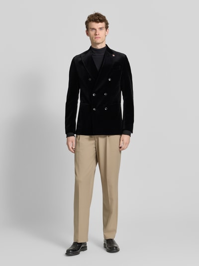 CG - Club of Gents Slim Fit Sakko aus Samt Modell 'Phinix' Black 1