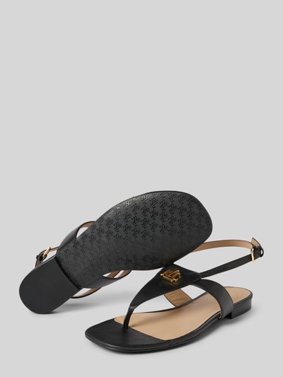 Lauren Ralph Lauren Sandalen aus Leder mit Label-Detail Modell 'EVERLEY' Black 4