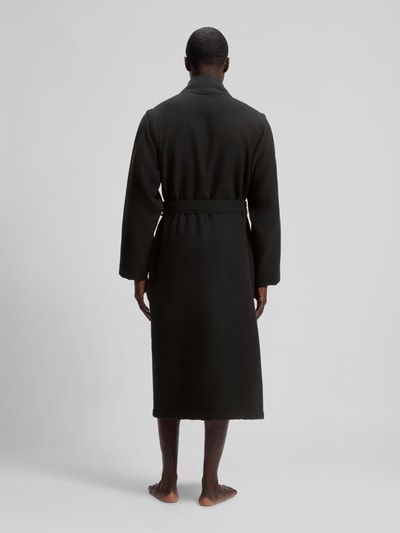 BOSS Regular Fit badjas met logo-opschrift Zwart - 4